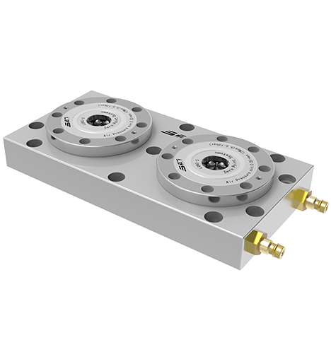 Twee element nul locator basisplaat